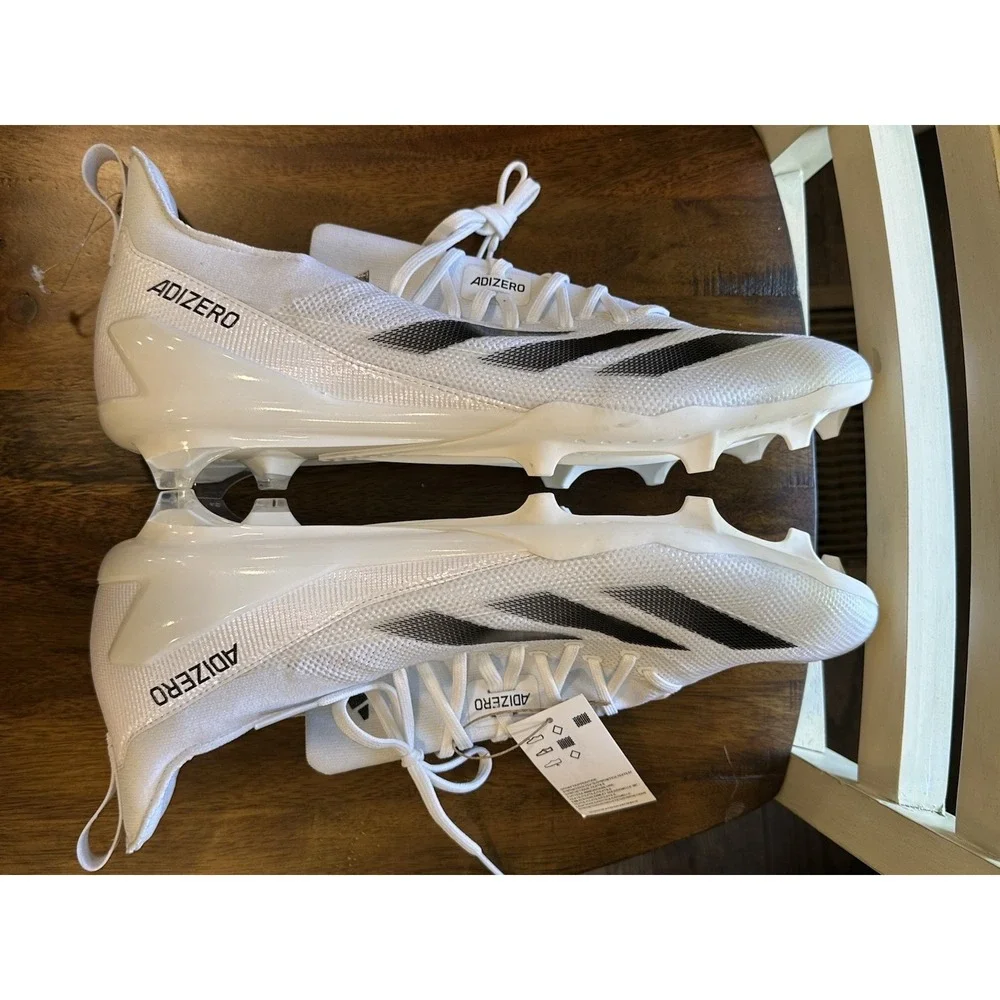 adidas Adizero Electric Football Cleats Mens White Black Athletic New Size 16